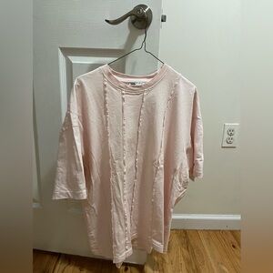 Zara Blush Pink Seam Detail Top